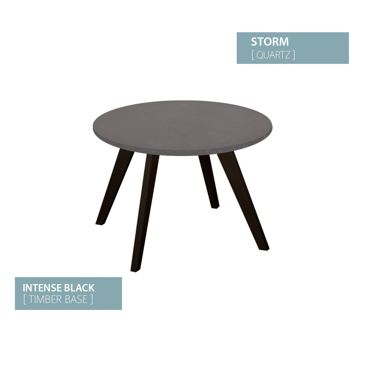 COFFEE TABLE BLACK BASE (STORM)