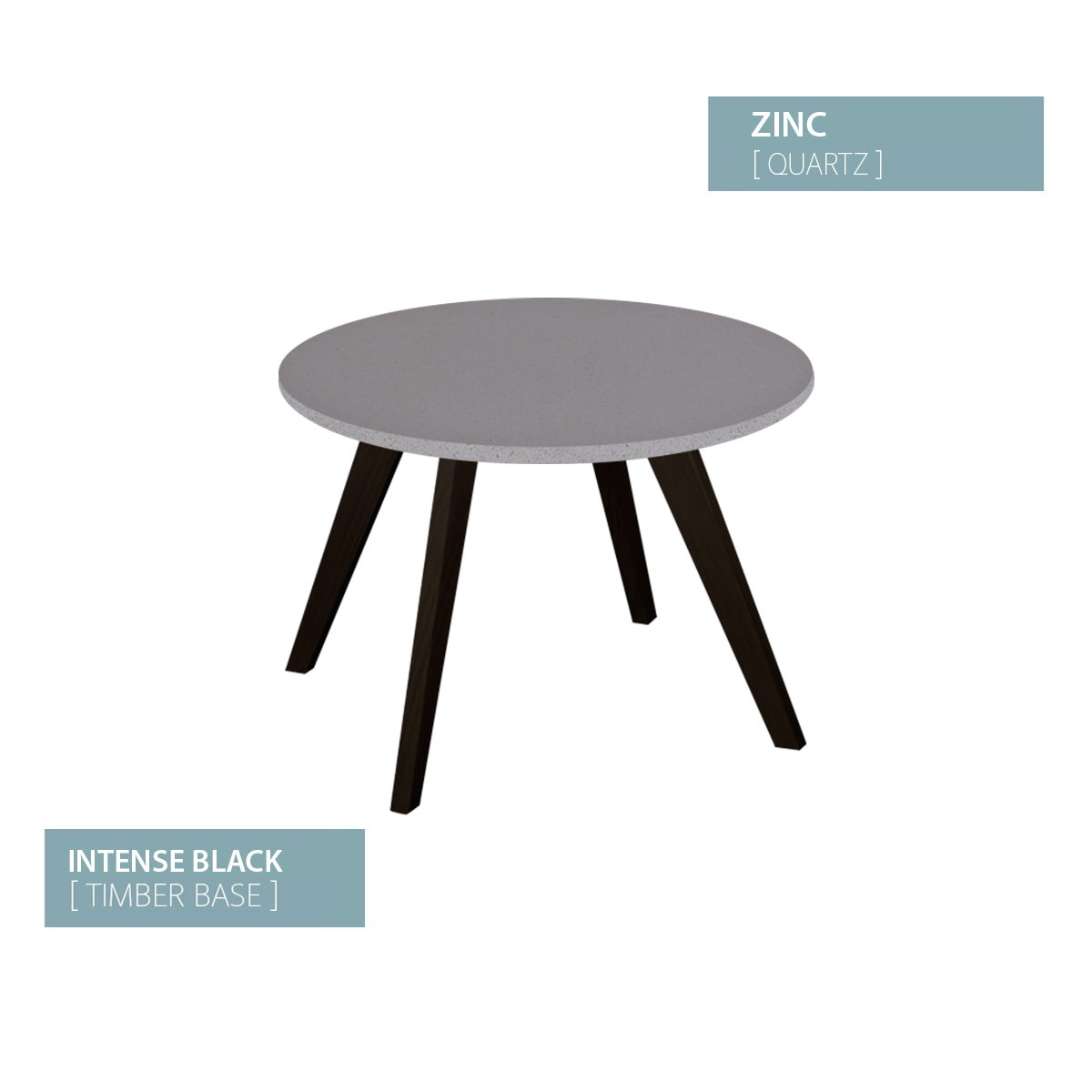 COFFEE TABLE BLACK BASE (ZINC)