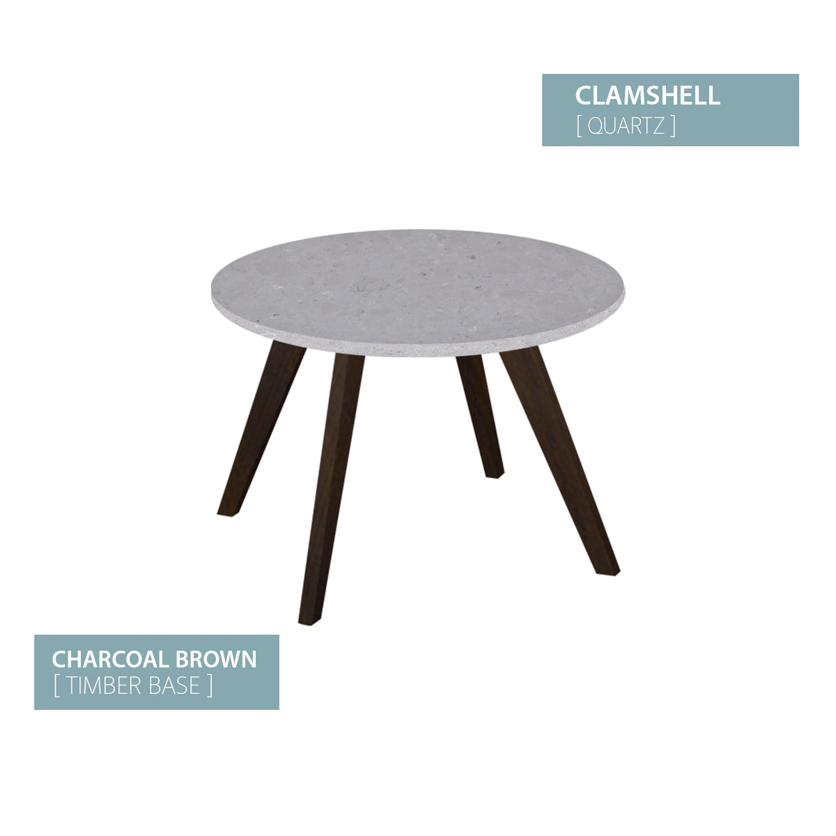 COFFEE TABLE CHARCOAL BASE (CLAMSHELL)