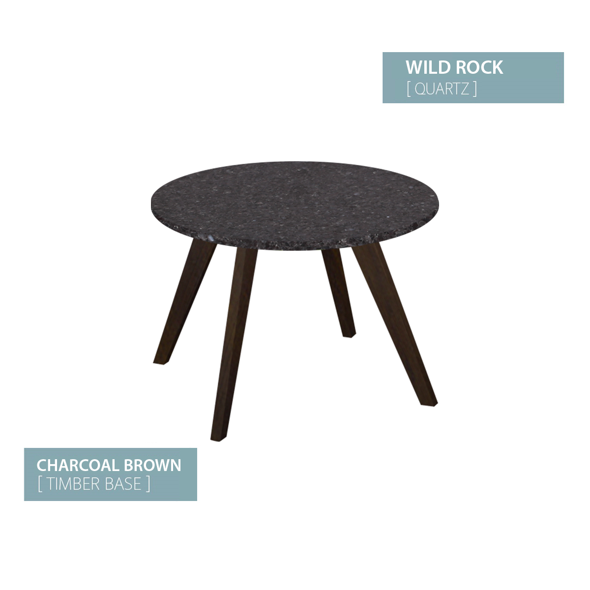 COFFEE TABLE CHARCOAL BASE (WILD ROCK )