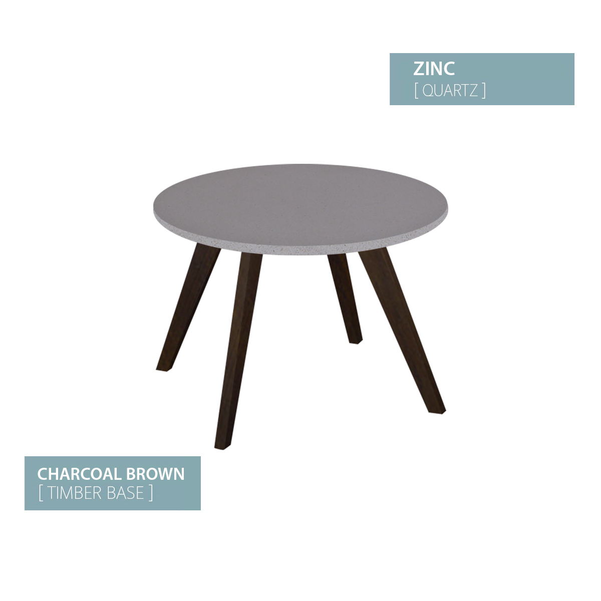 COFFEE TABLE CHARCOAL BASE (ZINC)