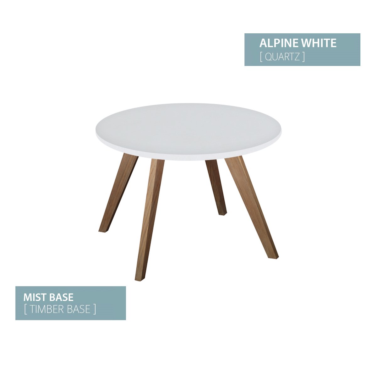 COFFEE TABLE MIST BASE (ALPINE WHITE)