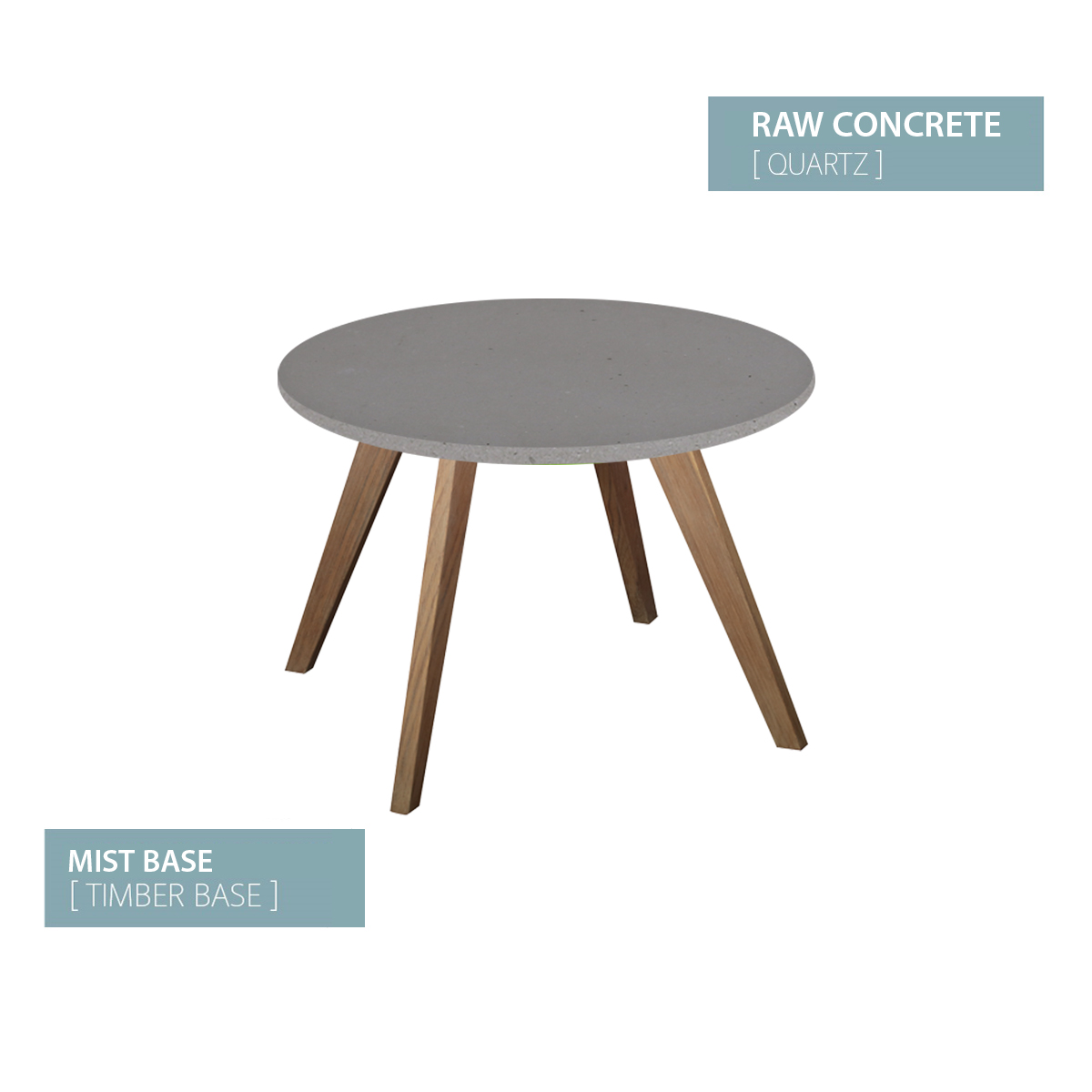 COFFEE TABLE MIST BASE (RAW CONCRETE)