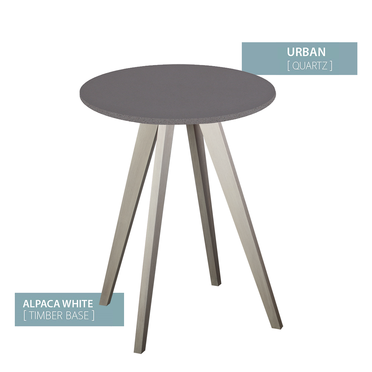 CAFE TABLE ALPACA WHITE BASE  (URBAN)