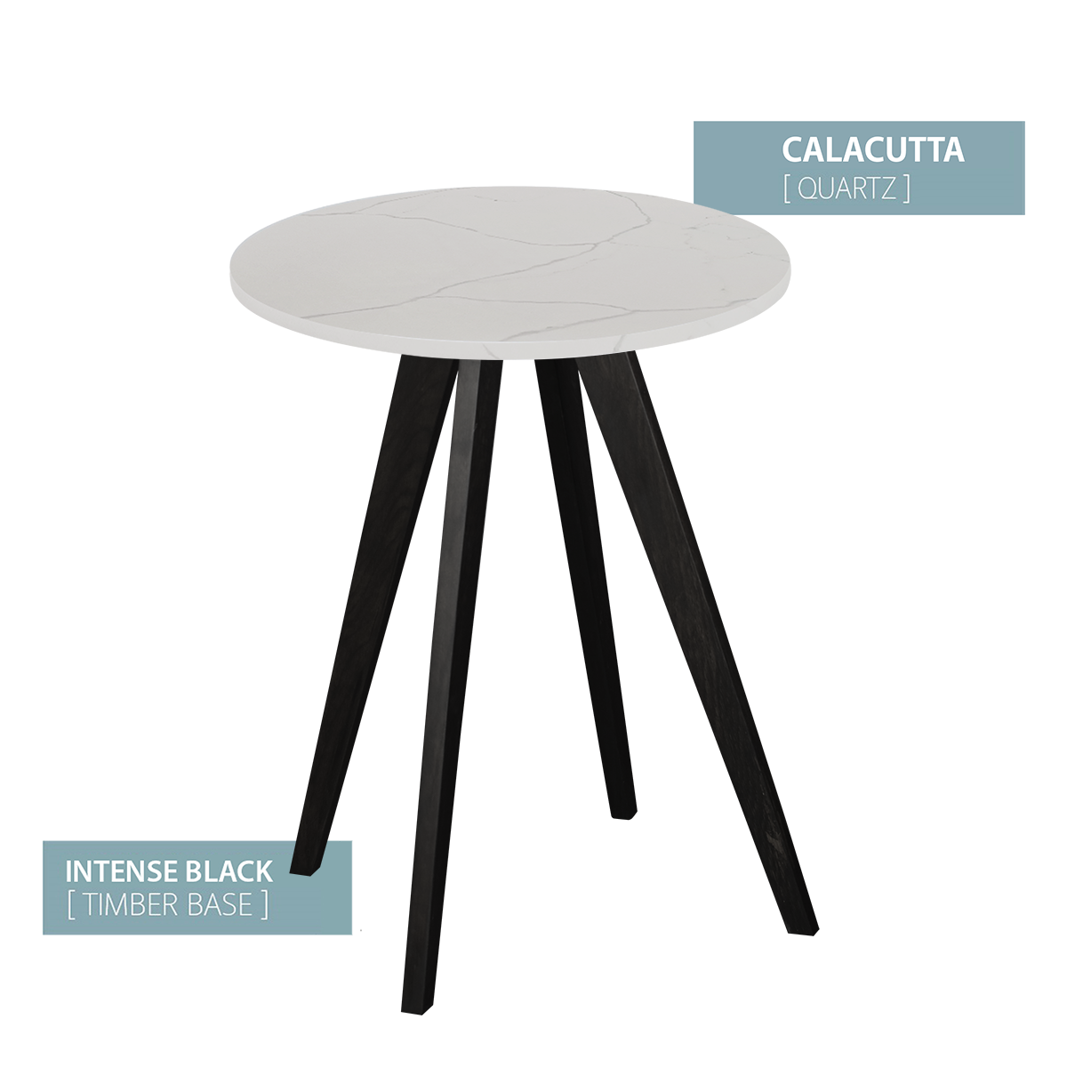 CAFE TABLE BLACK BASE  (CALACUTTA)