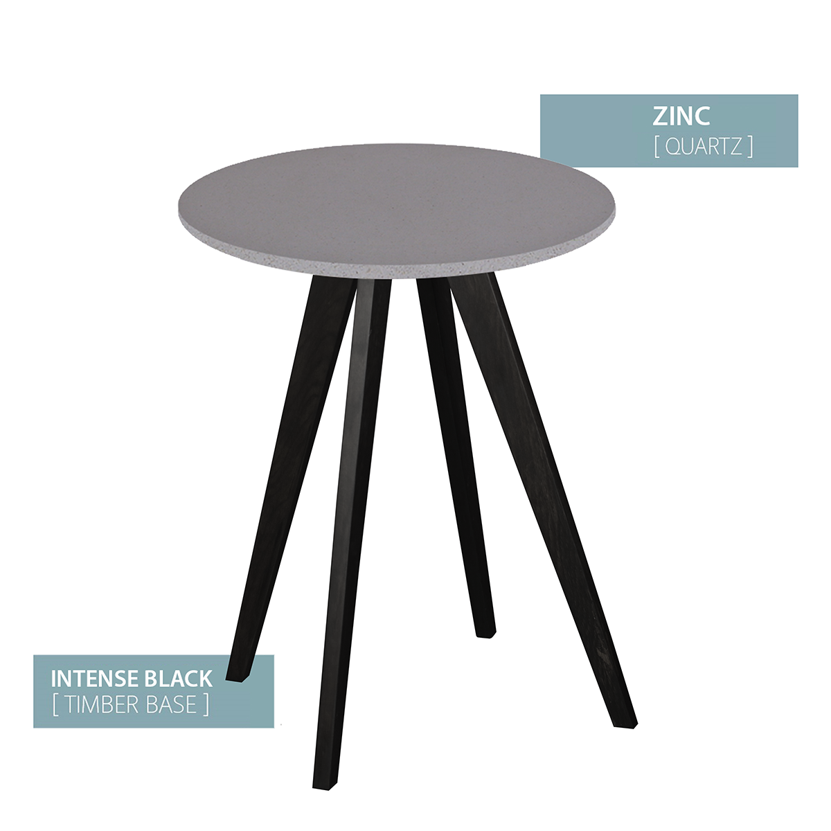 CAFE TABLE BLACK BASE (ZINC)