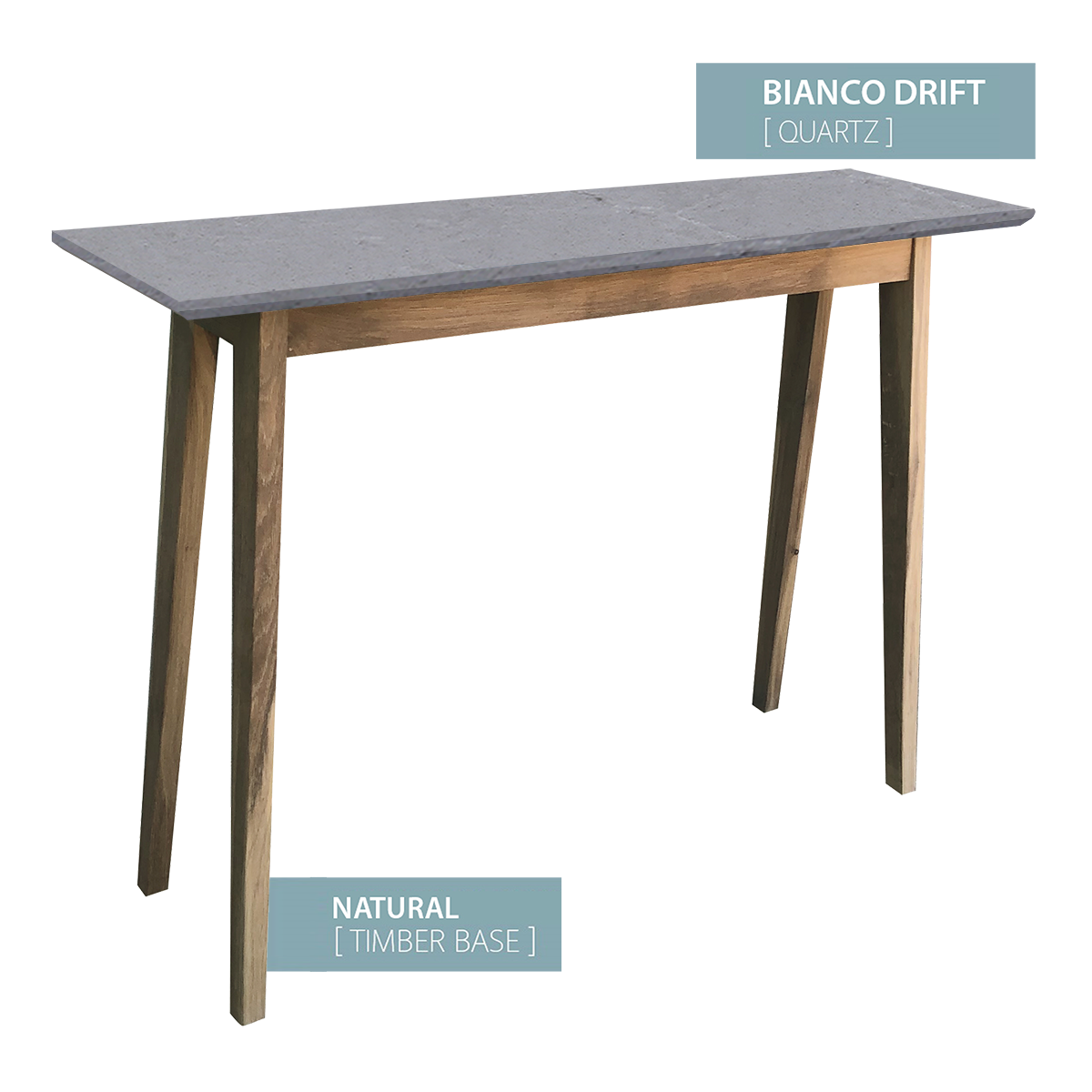 CONSOLE TABLE NATURAL BASE (BIANCO DRIFT)