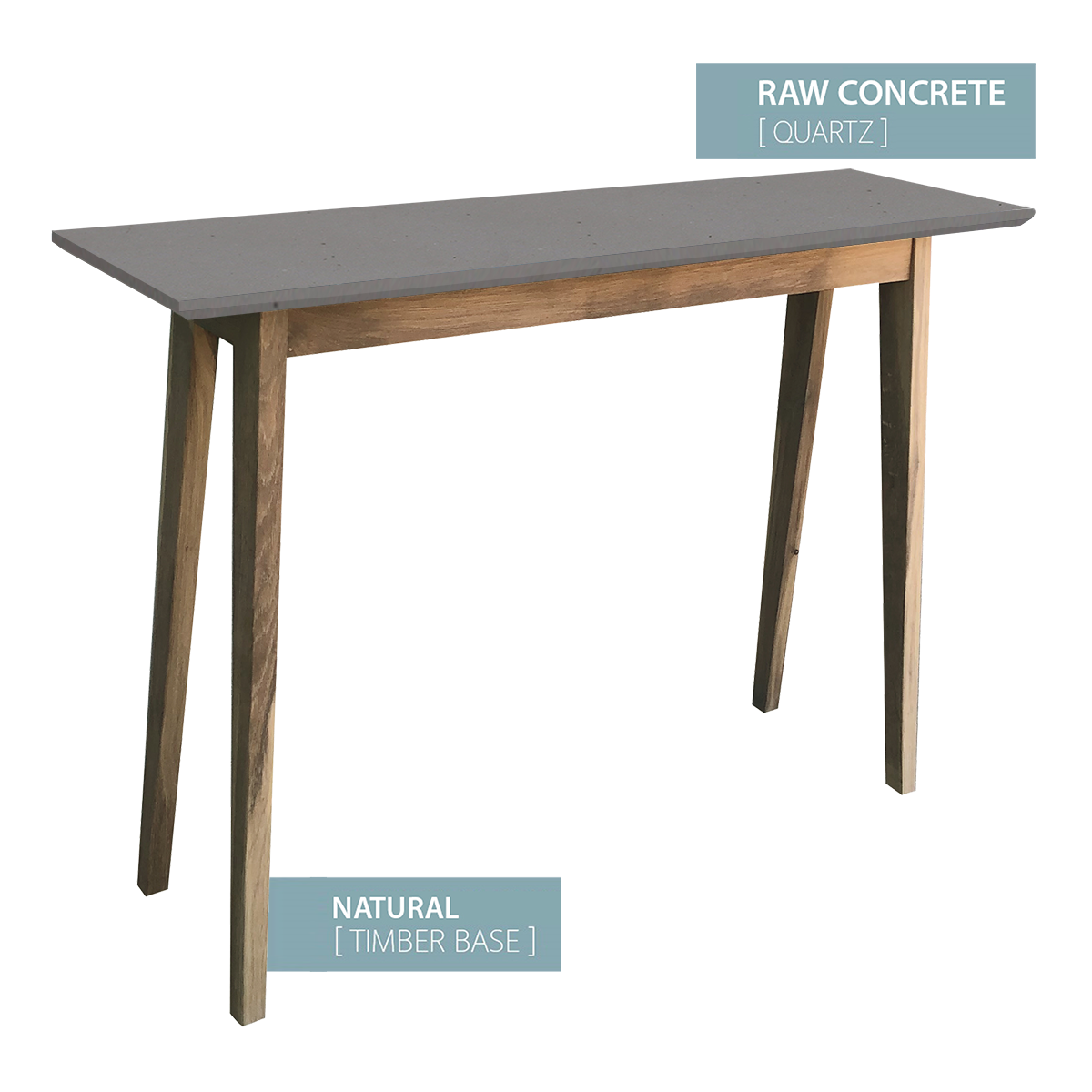 CONSOLE TABLE NATURAL BASE (RAW CONCRETE)