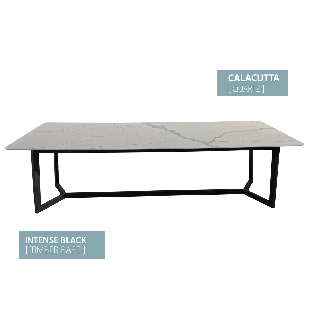 DINING TABLE RECTANGLE BLACK (CALACUTTA)