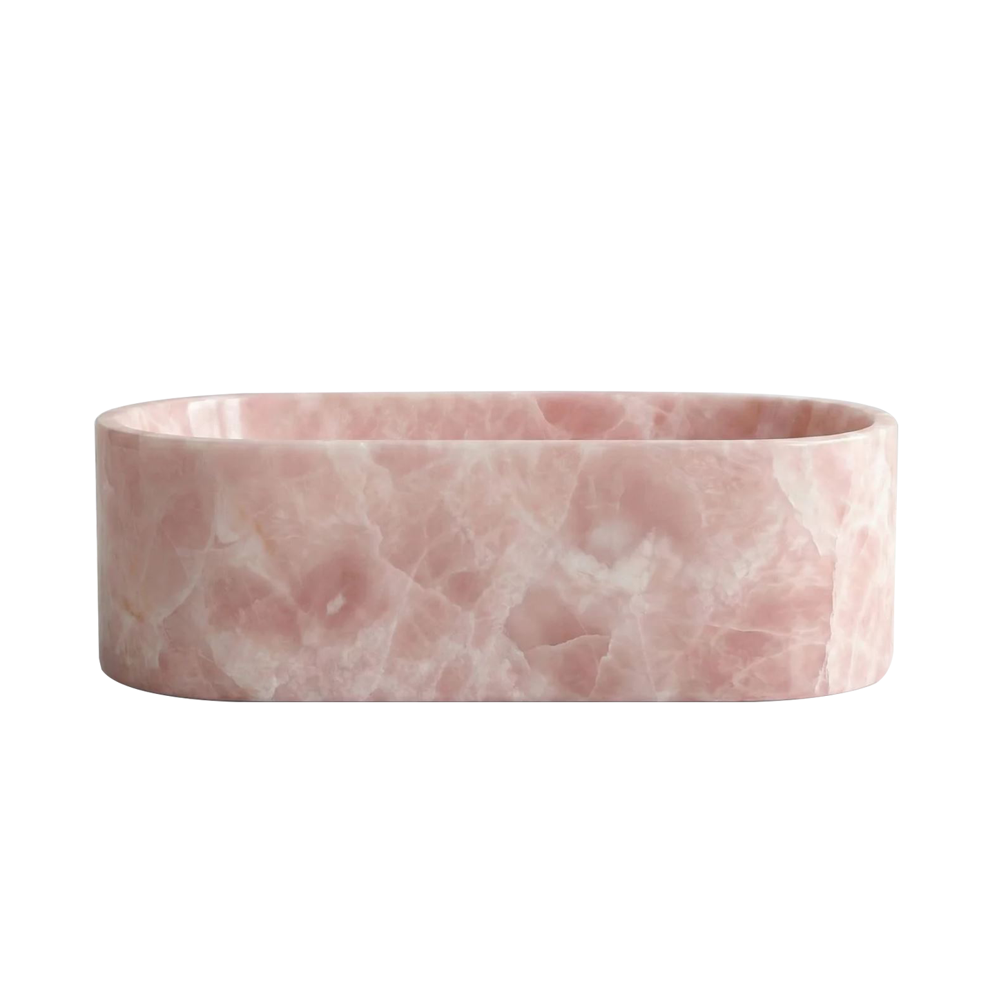 Valora Pink Onyx Freestanding Bathtub