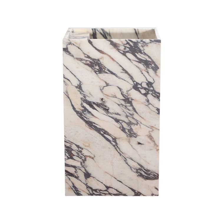 Bellune Calacatta Viola Marble Pedestal Basin