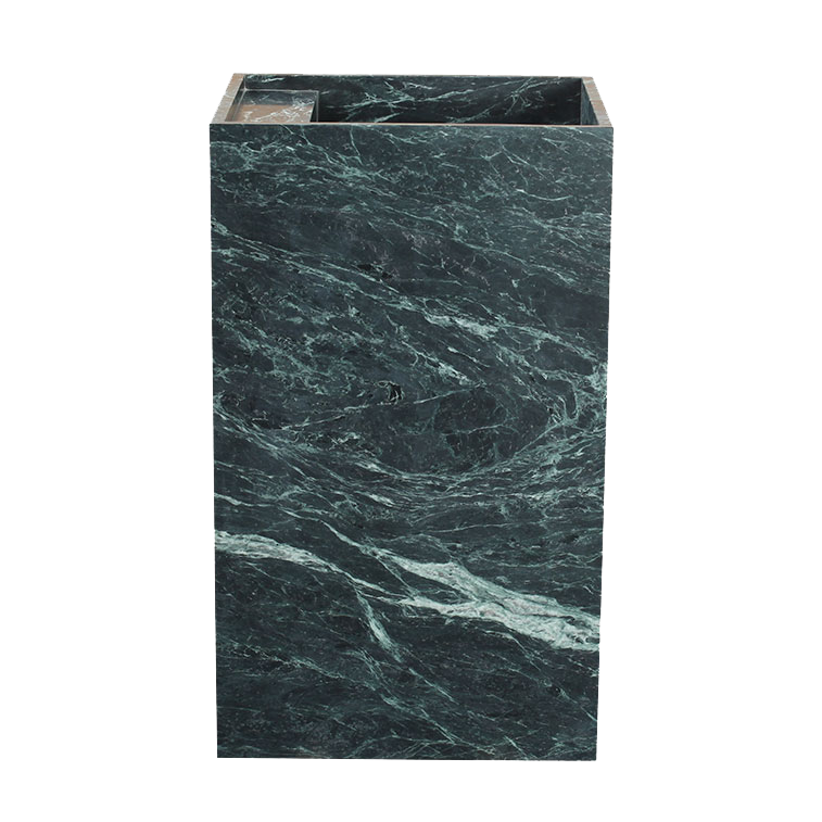 Caelum Verde Tinus Marble Pedestal Basin