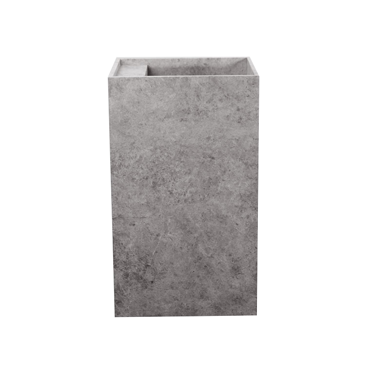 Novaire Tundra Grey Marble Pedestal Basin