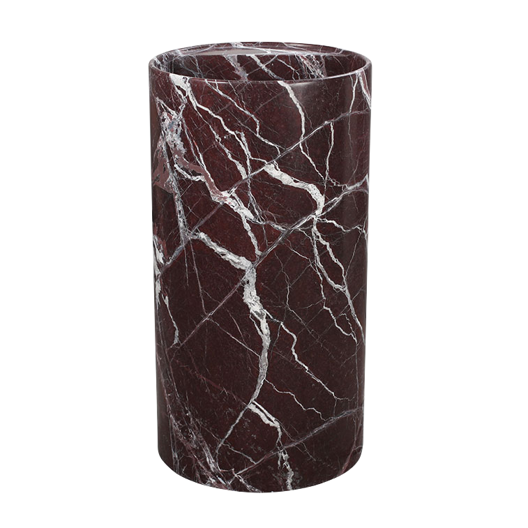 Serano Rosso Levanto Marble Pedestal Basin