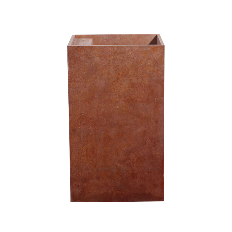 Tavion Rosso Travertine Pedestal Basin