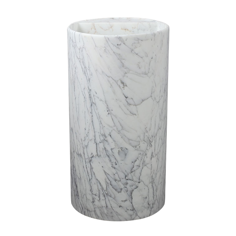 Thalor Carrara Marble Pedestal Basin